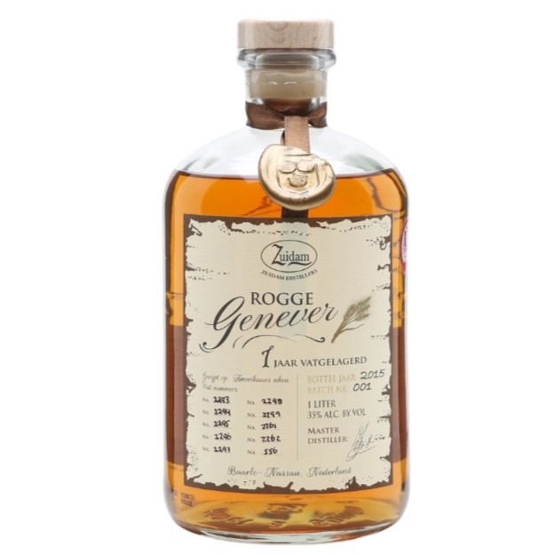 Zuidam Rogge Jenever 1 Liter – ambachtelijke Nederlandse jenever