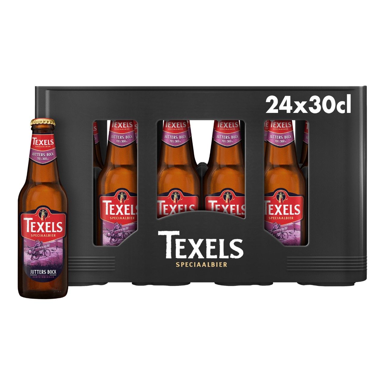 Texels Jutters Bockbier 30cl Flesjes in Krat