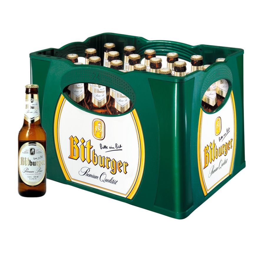 Bitburger Bier 24 Flesjes 33cl – Duits premium pilsener met frisse smaak