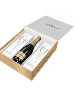 Canard-Duchene-Champagne-Brut-Cuvee-Leonie-kist-met-2-Glazen