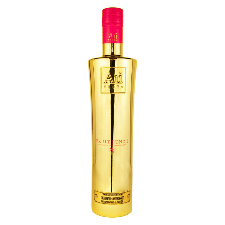 Au Fruit Punch Vodka 70cl – Tropische rode vodka in gouden fles