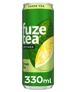 Fuze Ice Tea Green Blikjes 33cl Tray 24 Stuks – lichte, natuurlijke ijsthee met groene thee-extracten