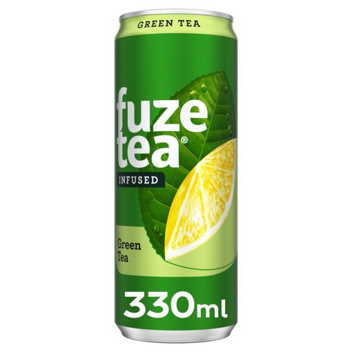 Fuze Ice Tea Green Blikjes 33cl Tray 24 Stuks – lichte, natuurlijke ijsthee met groene thee-extracten