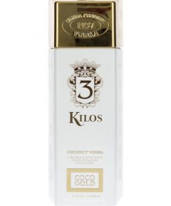 3 Kilos Coconut Vodka 1 Liter – Goudstaaf fles met kokosvodka