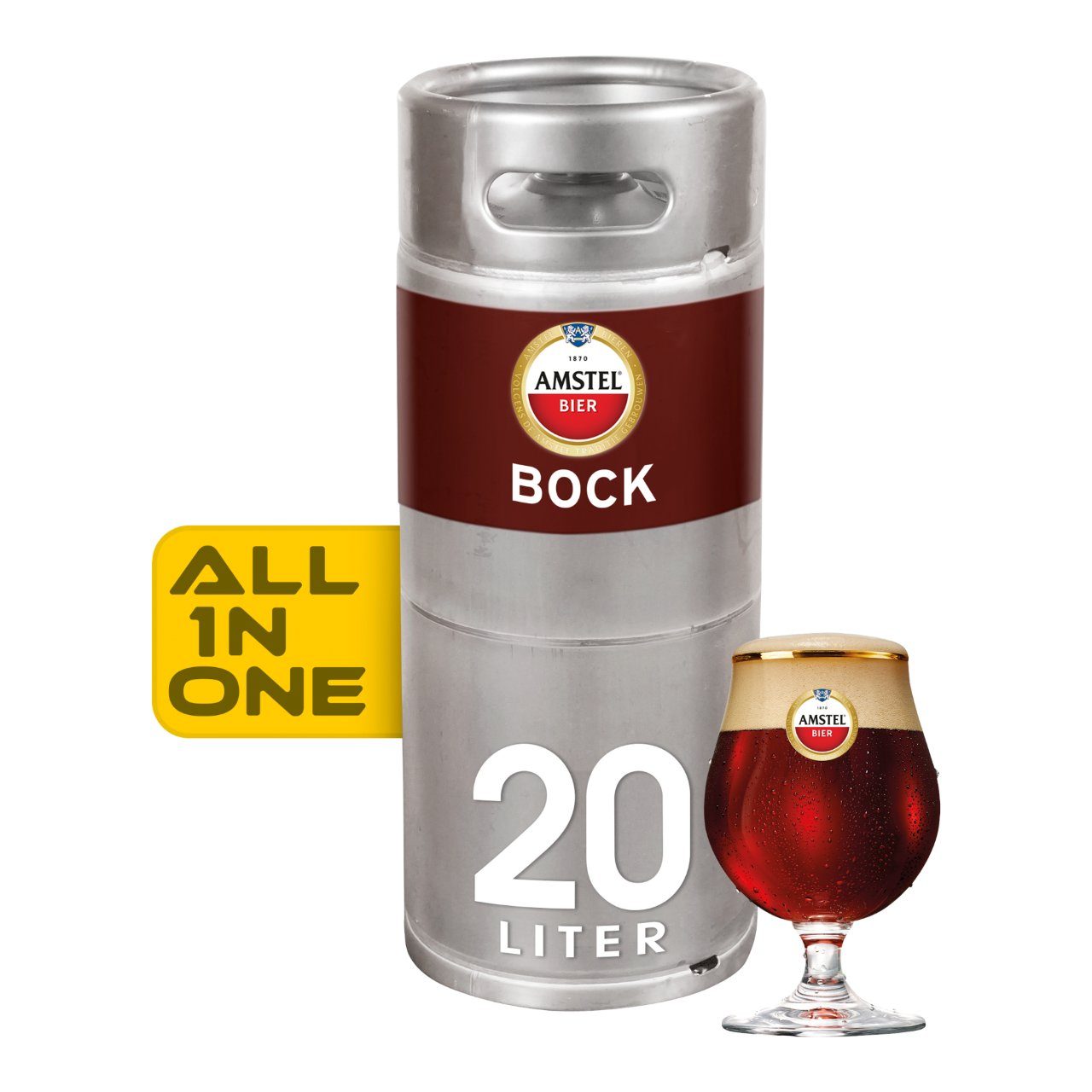Amstel Bock Biervat 20 Liter – robijnrood herfstbier