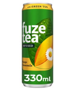 Fuze Tea Green Ice Tea Mango Chamomile Blikjes 33cl Tray 24 Stuks – groene ijsthee met mango en kamille
