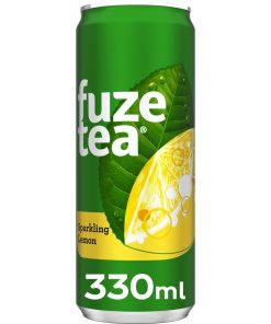 Fuze Tea Sparkling Ice Tea Blikjes 33cl Tray 24 Stuks – licht bruisende ijsthee met fruitige smaak
