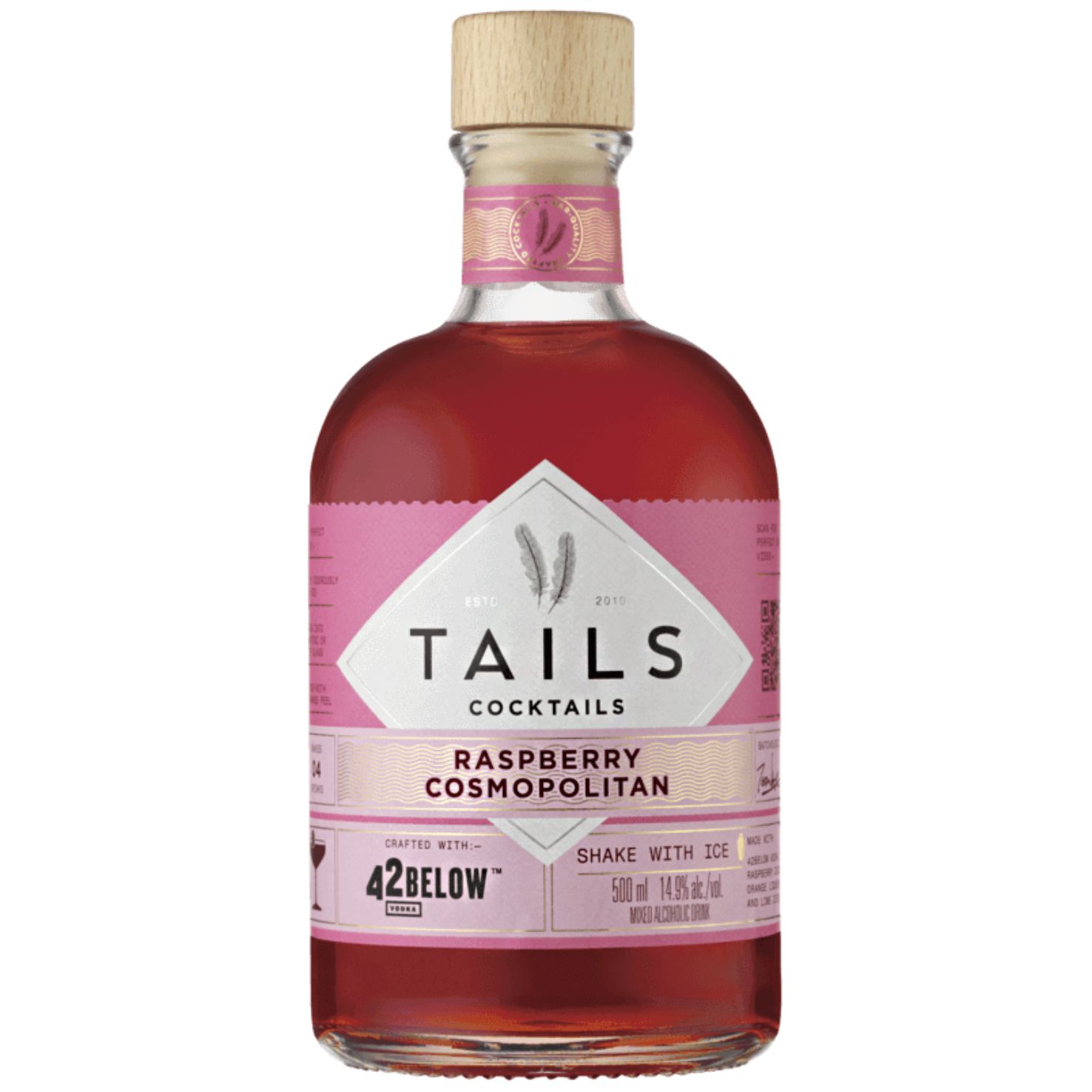 Tails Cocktails Raspberry Cosmopolitan 50cl – Ready-to-drink cocktail