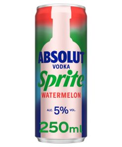 Absolut Vodka Sprite & Watermelon 25cl Blikjes Tray 12 Stuks – ready-to-drink mixdrank