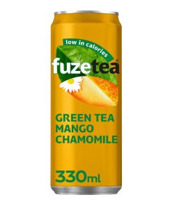 Fuze Tea Green Tea Mango Chamomile Blikjes 33cl Tray 24 Stuks