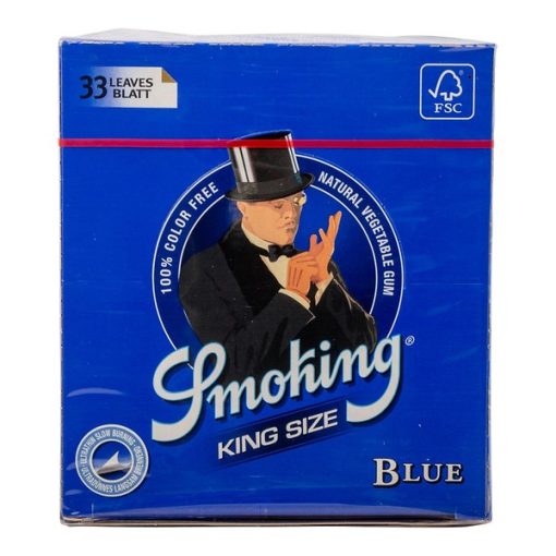 Smoking Vloeipapier King Size Blue Vloeitjes, Doos 50 Pakjes 33