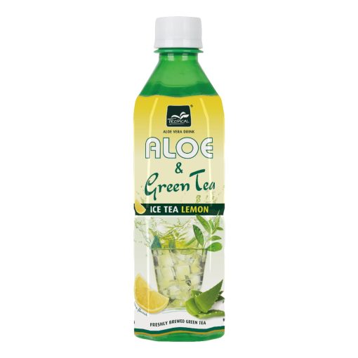 Aloë Vera Drink Lemon Green Tea Pet Flesjes Doos 50cl 20 Stuks