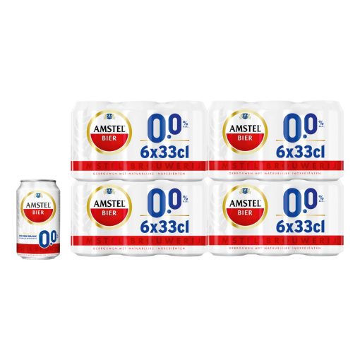 Amstel 0.0 Alcoholvrij Bier Blikjes 33cl Tray 24 Stuks - Afbeelding 2
