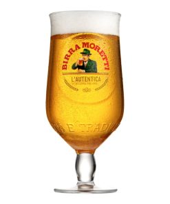 Birra Moretti Bierglas met Voet 25cl Doos 6 Glazen