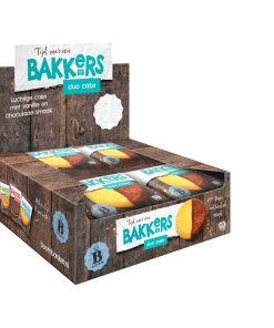 Boom Cake Met Vanille En Cacao 75gr Apart Verpakt Doos 12 stuks