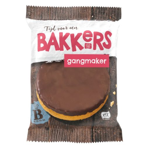 Boom Gang Maker Cake met chocolade laagje 95gr Apart Verpakt Doos 30 stuks