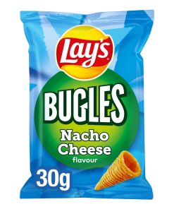 Lay's Bugles Nacho Cheese Kleine Mini Zakjes 30 gram Doos 24 Stuks