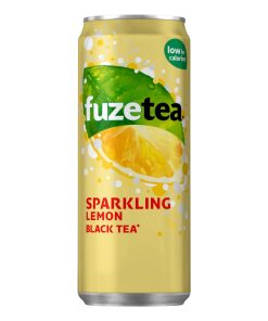 Fuze Tea Sparkling Black Tea Blikjes 33cl Tray 24 Stuks
