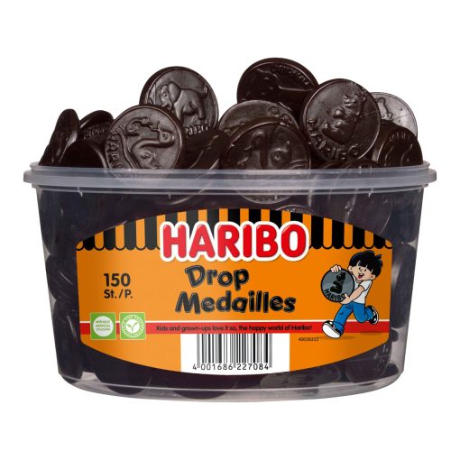 Haribo Drop Medailles Snoepjes Silo Emmer 150 stuks