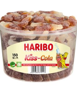 Haribo Kiss Cola Snoepjes Silo Emmer 150 stuks