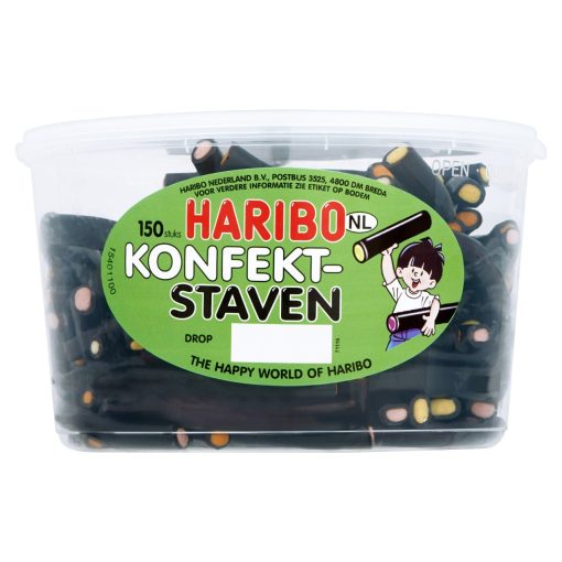 Haribo Konfekstaven Snoepjes Silo Emmer 150 stuks
