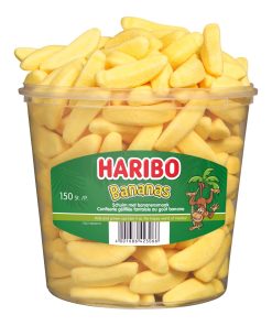 Haribo Schuim Bananas Snoepjes Silo Emmer 150 stuks