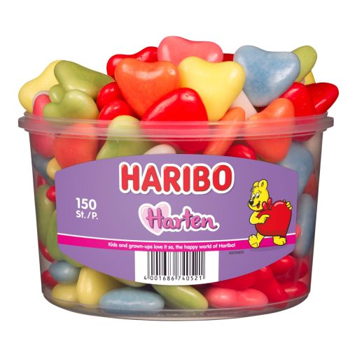Haribo Schuim Harten Snoepjes Silo Emmer 150 stuks
