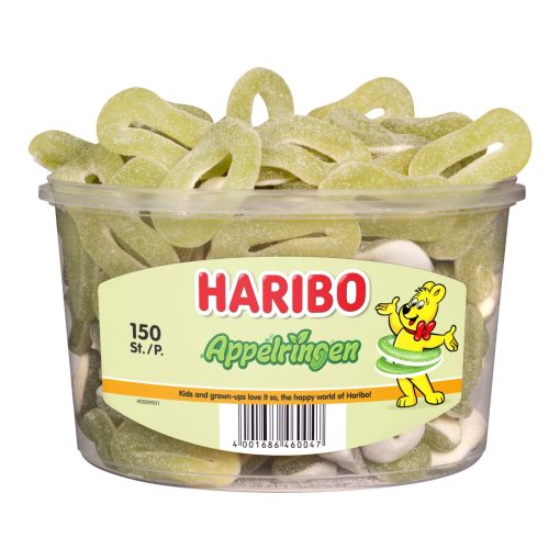 Haribo Schuimsnoep Appelringen Snoepjes Silo Emmer 150 stuks