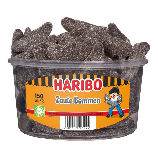 Haribo Zoute Bommen Snoepjes Silo Emmer 150 stuks