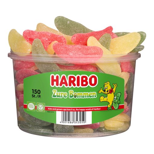 Haribo Zure Bommen Snoepjes Silo Emmer 150 stuks