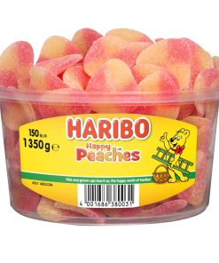 Haribo Happy Peaches Snoepjes Silo Emmer 150 stuks