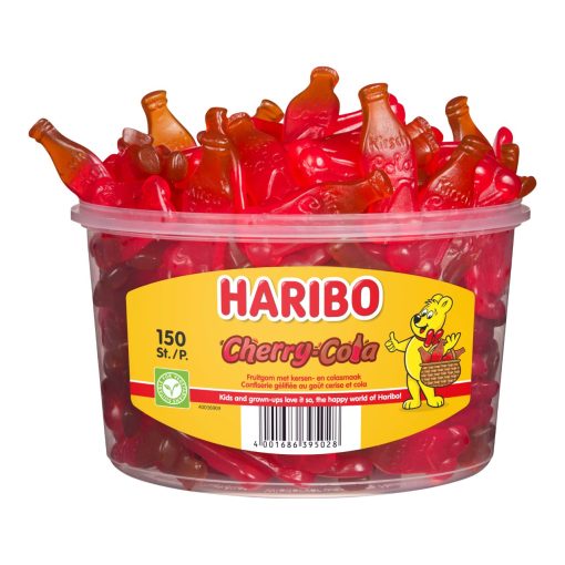 Haribo Kers Cola Snoepjes Silo Emmer 150 stuks