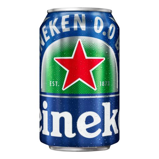 Heineken 0.0 Bier Alcoholvrij Blikjes 33cl Tray 24 Stuks