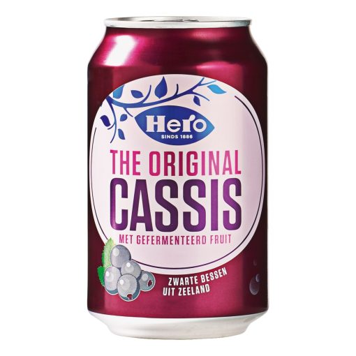 Hero Cassis Blik Tray 24x33cl