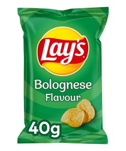 Lay's Chips Bolognese Chips Kleine Mini Zakjes 40 gram Doos 20 Stuks