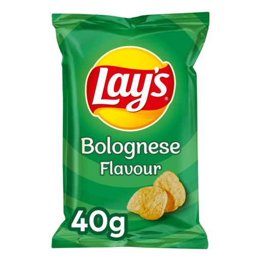 Lay's Chips Bolognese Chips Kleine Mini Zakjes 40 gram Doos 20 Stuks