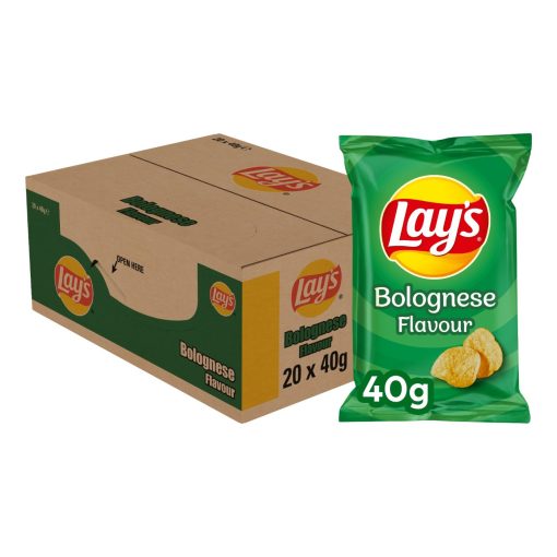 Lay's Chips Bolognese Chips Kleine Mini Zakjes 40 gram Doos 20 Stuks - Afbeelding 2