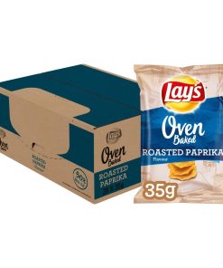 Lay's Oven Baked Roasted Paprika Chips Kleine Mini Zakjes 35 gram Doos 20 Stuks