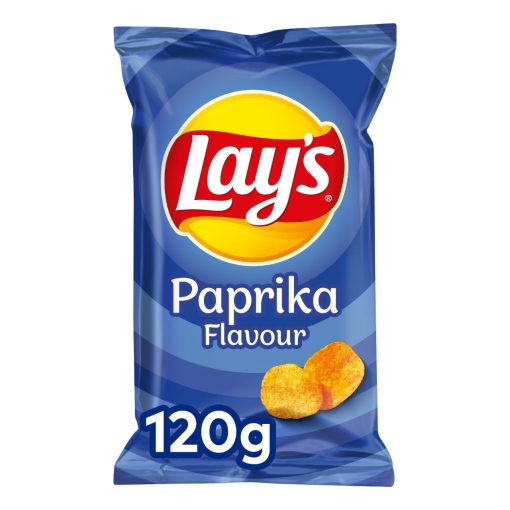Lay's Paprika Chips Grote Zakken 100 gram Doos 12 Stuks