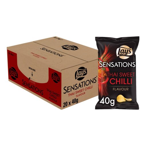 Lay's Sensations Sweet Chilli Chips Kleine Mini Zakjes 40 gram Doos 20 Stuks