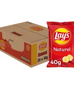 Lay's Chips Naturel Kleine Mini Zakjes 40 gram Doos 20 Stuks