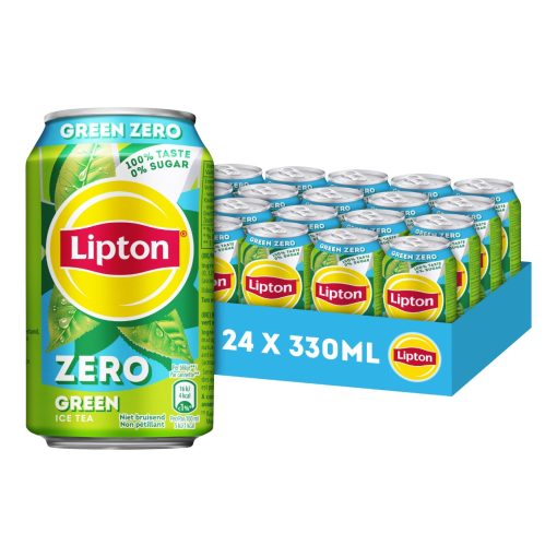 Lipton Zero Green Ice Tea 33cl Blikjes Tray 24 Stuks - Afbeelding 2