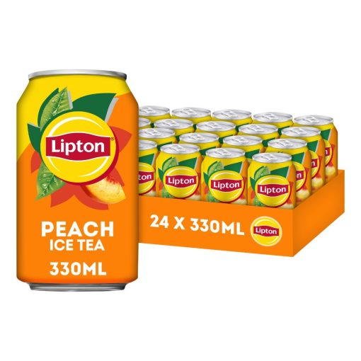 Lipton Ice Tea Peach Blikjes 33cl Tray 24 Stuks - Afbeelding 2