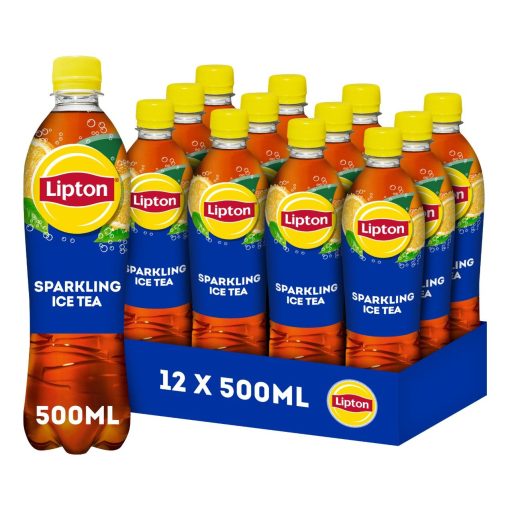 Lipton Ice Tea Sparkling 50cl Flesjes Pet Tray 12 Stuks - Afbeelding 2