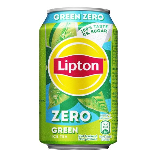 Lipton Zero Green Ice Tea 33cl Blikjes Tray 24 Stuks
