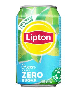 Lipton Ice Tea ZERO Green Sparkling 33cl Blikjes Tray 24 Stuks