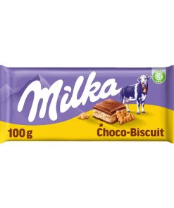 Milka Choco biscuit Chocoladerepen 100 Gram 5 Stuks