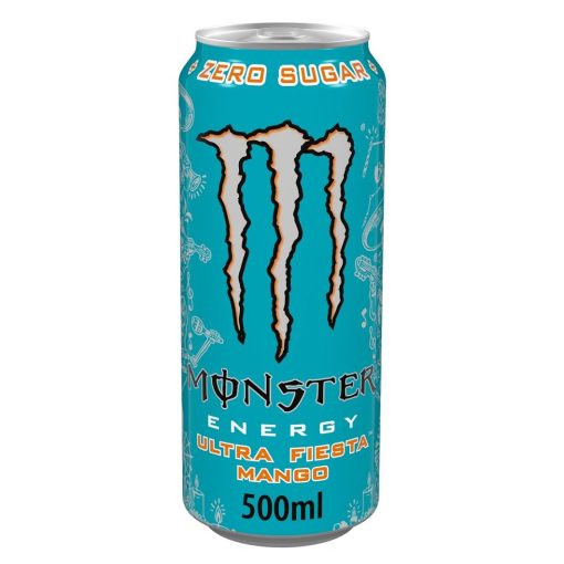Monster Ultra Fiesta Mango Energy Drink Blikjes 50cl Tray 12 stuks