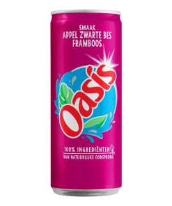 Oasis Appel Cassis Framboos Blikjes 33cl Tray 4x6 Stuks