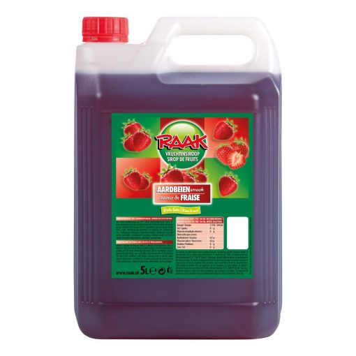 Raak Limonade Siroop Aardbei 5 Liter Grote Kan